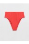  Aerie Crinkle High Cut Cheeky Bikini Bottoms Red