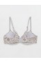  Biustonosze Aerie Sunnie Demi Push Up Bloom Lace Cross Dye w kolorze szarym