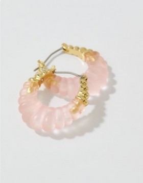  Aerie Matte Croissant Hoop Biżuteria Różowa
