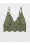  Sutiene Aerie Show Off cu dantelă cu paragate, verde oliv
