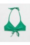 Top de bikini Aerie Crinkle Halter Voop Verde