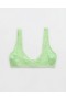  Top de bikini Aerie Crinkle Wide Strap Scoop Verde