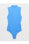  Aerie SMOOTHEZ Mock Neck Body Blue