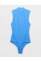  Aerie SMOOTHEZ Mock Neck Body Blue