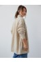  Aerie Whoa So Cozy Waffle Cardigan Alb