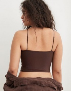  Aerie SMOOTHEZ Tank Cami Bras Gri închis