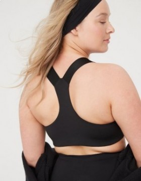  Aerie OFFLINE By The Hugger Racerback Sports Bras Black