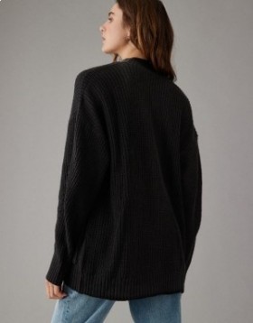  Cardigan Aerie Pointelle-Knit Negru