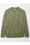  Aerie Whoa So Cozy Waflový pulóver Olive Green