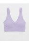  Aerie Superchill Bezšvové polstrované Vooplette Bras Purple Wash