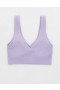  Aerie Superchill Bezšvové polstrované Vooplette Bras Purple Wash