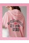  Ružová mikina s kapucňou Aerie Mean Oversized na zips Svetloružová