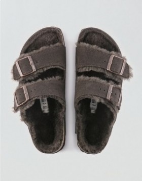  Sandále Aerie Shearling Arizona čierne