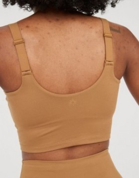  Aerie OFFLINE Športové podprsenky Hugger Longline hnedé