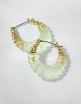  Aerie Matte Croissant Hoop Jewelry Green