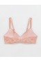  Aerie Sunnie 무선 푸쉬업 블룸 레이스 브라 핑크
