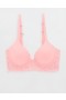  Aerie Sunnie 풀 커버리지 라이트리 라이닝 블룸 레이스 트림 브라 핑크