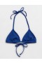  Aerie Crinkle String Triangle 비키니 탑 블루
