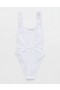  Aerie Crinkle 생일 스쿠프 원피스 수영복 화이트