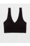  Aerie Superchill Seamless Padded Vooplette 브라 블랙