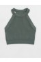  Aerie Superchill Seamless 하이넥 탑 브라 로얄 블루