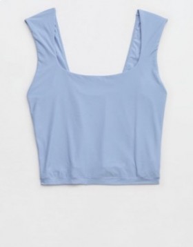  Aerie SMOOTHEZ 스퀘어넥 캐미브라 블루
