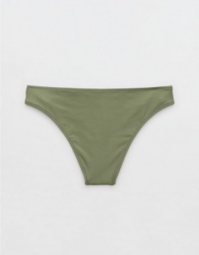  Aerie Cheeky 비키니 바텀 올리브 그린