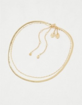  Aerie Dainty Snake 체인 팩 쥬얼리 골드