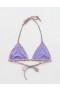  Aerie Smarties String Triangle Bikini Top Ljubičasta