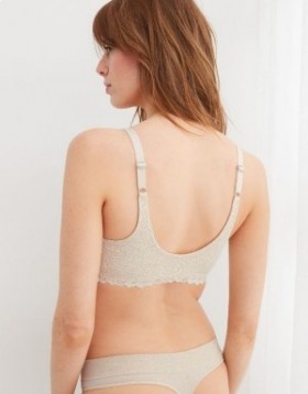  Aerie Sunnie Wireless Lagano podstavljeni grudnjaci s čipkastim ukrasima svijetložuti