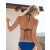  Aerie Crinkle String Triangle Bikini Top Blue