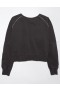  Aerie Långärmad Beskurna Twist-Back Sweatshirts Svart