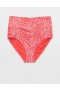  Aerie Crossover Bikinitrosa med hög midja Röd