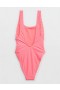  Aerie Blow Pop Födelsedag Scoop One Piece Baddräkter Coral Orange