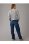  Aerie Cropped Cable Knit Sweater Grå