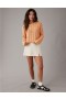  Aerie Cropped Cable Knit Sweater Orange