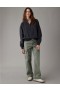  Aerie Quarter-Zip Fleece Sweatshirts Svart