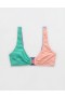  Aerie Ring Bred Strap Scoop Bikinitopp Flerfärgad