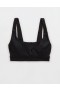  Aerie Banded Wide Strap Scoop Bikinitopp Svart