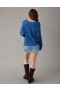  Aerie Collared Pullover Sweater Blå