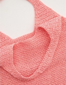  Aerie Oversized Straw Bags Coral