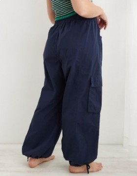  Aerie High Waisted Go-For-Itgy Cargo Pants Marinblå