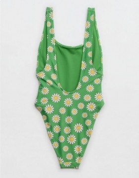  Aerie Smiley® Birthday Scoop One Piece Baddräkter Grön