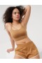  Aerie OFFLINE Real Me Hold Up! Racerback Spor Sütyenleri Bej