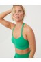  Aerie OFFLINE Real Me Hold Up! Racerback Spor Sütyenleri Yeşil