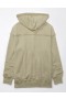  Aerie Büyük Boy Yıkanmış Fermuarlı Kapüşonlu Sweatshirt Zeytin Yeşili