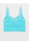  Aerie OFFLINE Real Me Low Key Longline Spor Sütyenleri Mavi