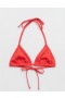  Aerie Crinkle String Üçgen Bikini Üstü Kırmızı