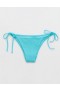 Aerie Shine Crinkle Cheekiest Kravat Bikini Altı Mavi