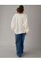  Aerie Büyük Boy Büyük Sarılma Waffle V Yaka Sweatshirt Beyaz